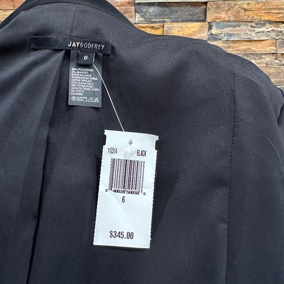 Jay Godfrey NWT ACE MINI TUXEDO BLAZER/DRESS BLACK - Picture 13 of 13